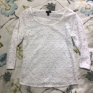 ¾ length sleeves Lace top